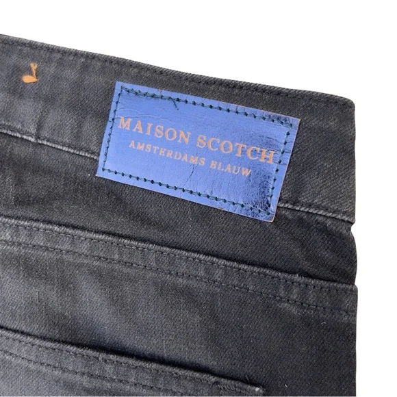 Maison Scotch Parisienne Skinny Jean Leather Patchwork - Picture 12 of 13